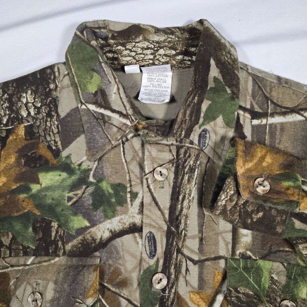 Realtree Hardwoods Camo Flannel Shirt XL Heavy‎ Hunting Outdoors Men's